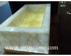 White Onyx bathtub