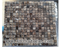 dark Emperador marble mosaic