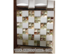 Green Onyx mix Thasso mosaic