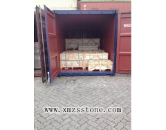 Packing & Loading Container marble granite tiles Wooden Crates Plastic sheet