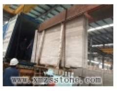 Packing & Loading Container marble granite  slabs Wooden Crates Plastic sheet