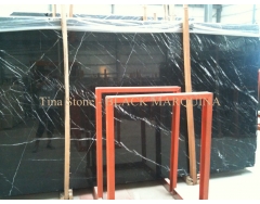 Black Marquina marble slabs